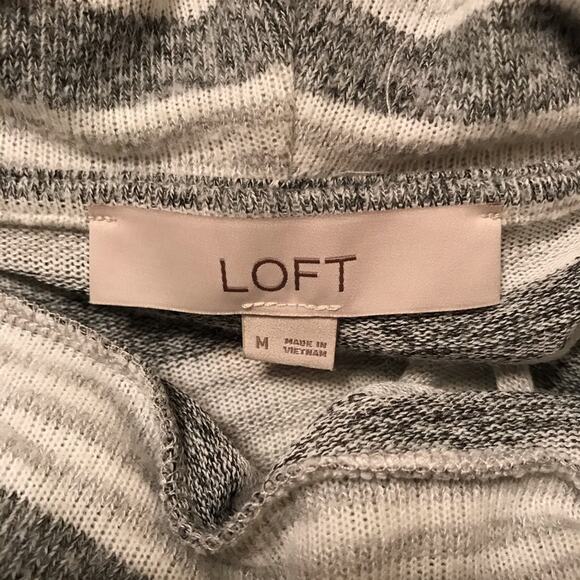 Loft Stripe Cowlneck lightweight Pullover Sweater - Picture 4 of 7